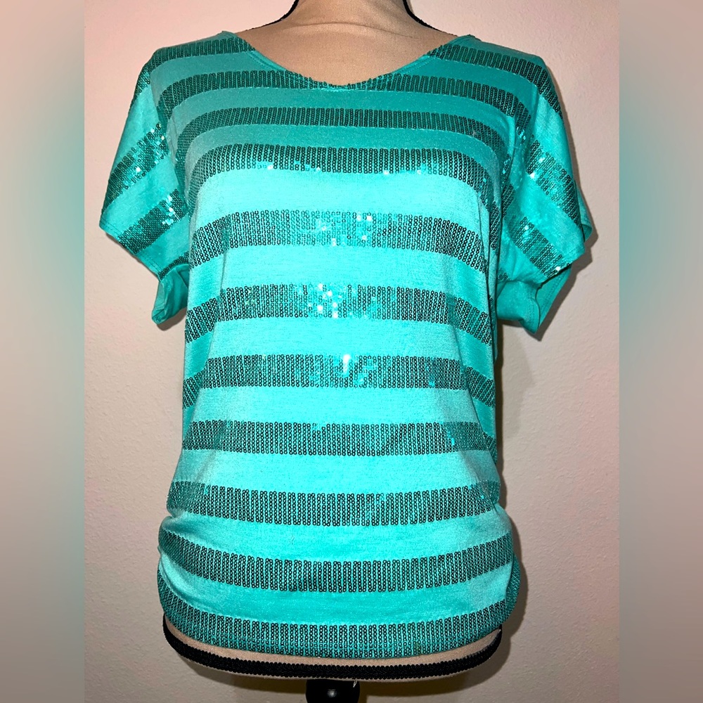 Mint Shirt with Sequins
